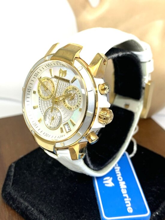 Technomarine Women\'s Watch TM-615002 Quartz MOP Dial White Leather Strap 38mm main image 5
